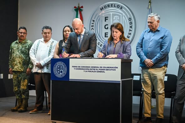 Gobierno de Morelos y Fiscalía firman convenio para fortalecer investigaciones