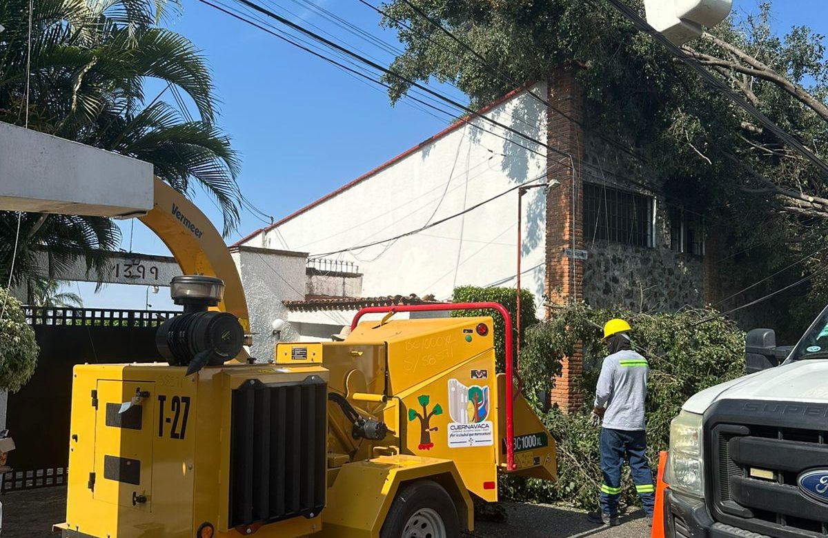 SEPRAC atiende afectaciones por fuertes vientos registrados en Cuernavaca