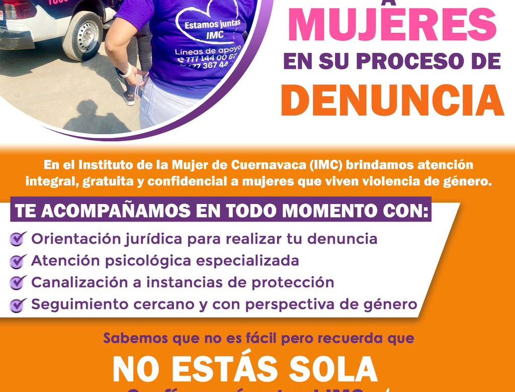 Refuerza IMC atención jurídica y acciones contra la violencia de género en Cuernavaca