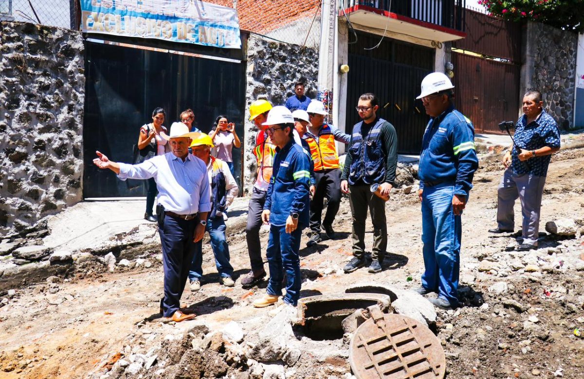 José Luis Urióstegui supervisa seis obras de infraestructura que transforman el Centro Histórico de Cuernavaca