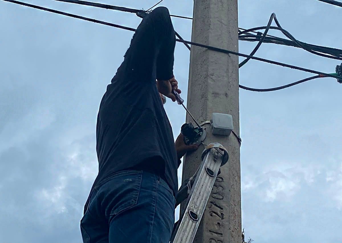 SEPRAC fortalece la vigilancia en Las Granjas con la instalación de cuatro cámaras enlazadas al C4