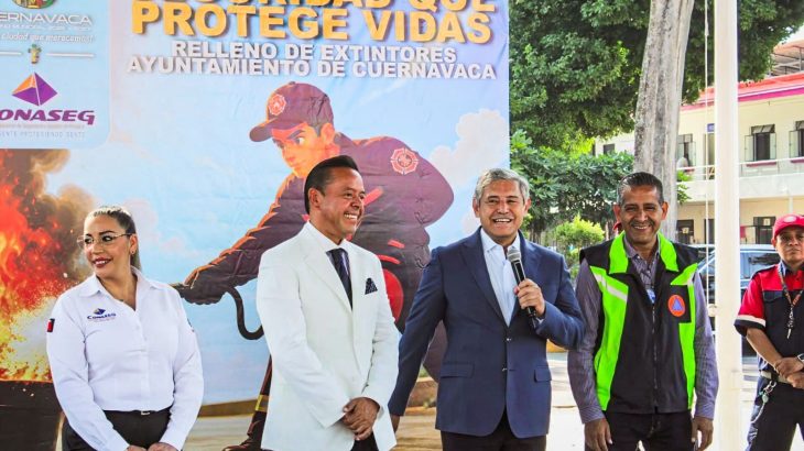 Refuerza Ayuntamiento de Cuernavaca acciones con mantenimiento y recarga de 260 extintores en dependencias municipales