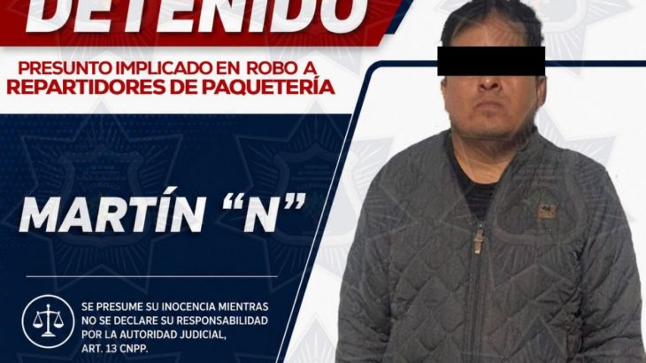 SEPRAC captura a sujeto presuntamente dedicado al robo de repartidores de paquetería en Cuernavaca