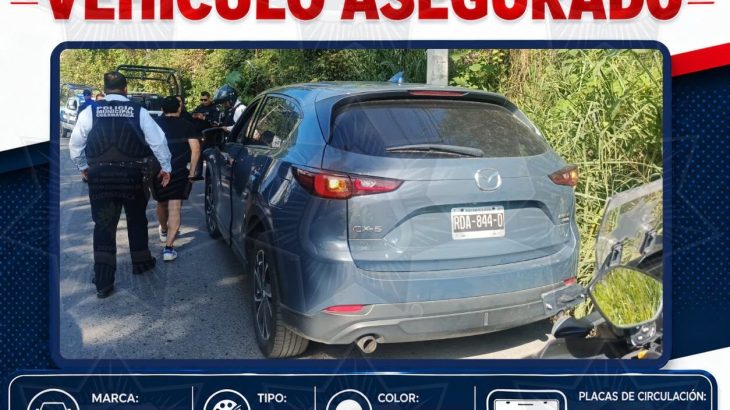 SEPRAC recupera dos vehículos con reporte de robo; hay detenidos